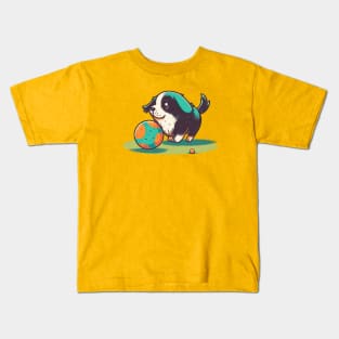 Dog playing with Ball 2 Kids T-Shirt